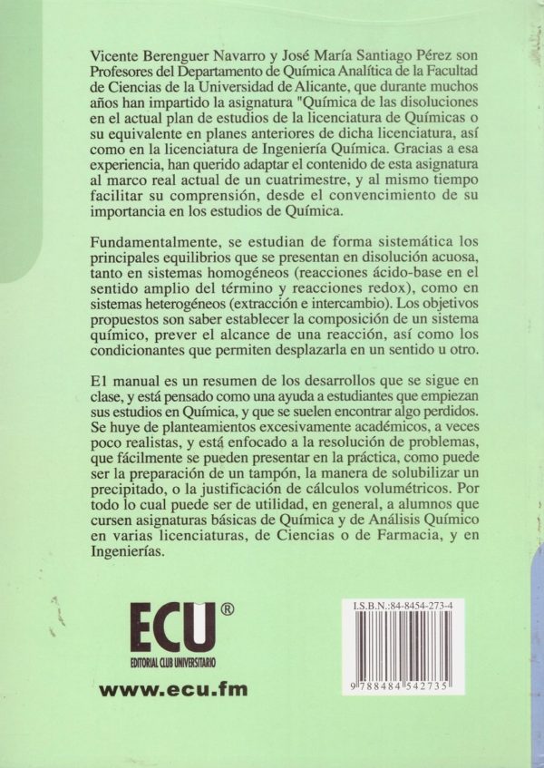 Manual de Química de las Disoluciones -38481