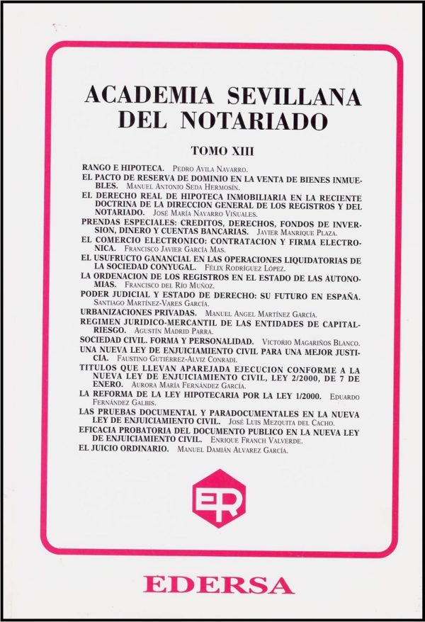 Academia Sevillana del Notariado, Tomo XIII -0
