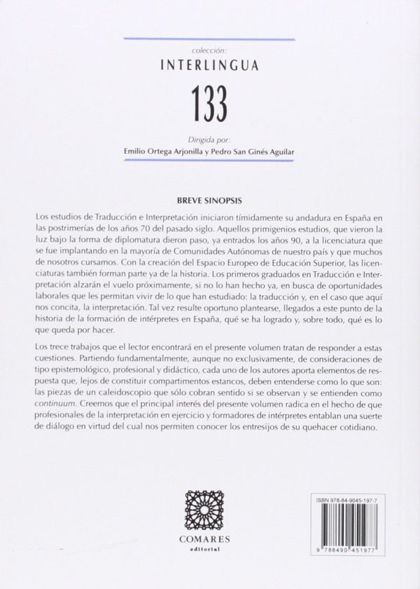 La interpretación: entre didáctica y profesión. Panorama actual y perspectivas de futuro-45456