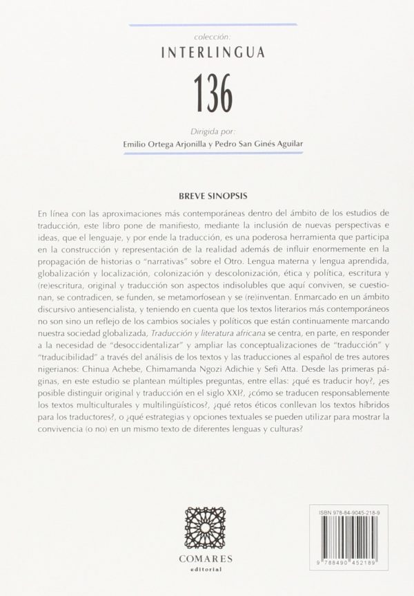 Traducción y literatura africana: Multilingüismo y transculturación en la narrativa nigeriana de expresión inglesa-45426