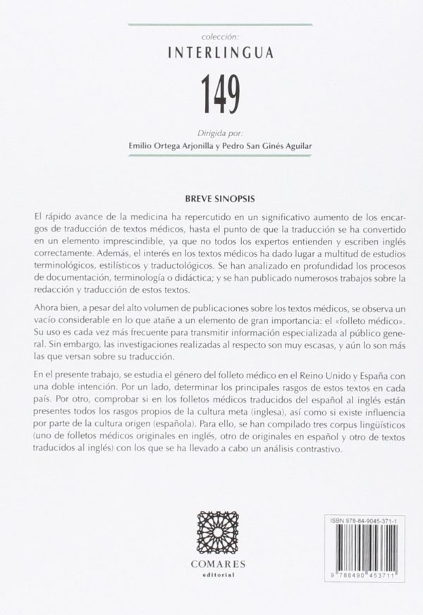 Estudio Contrastivo (Inglés-Español) del Género Textual del Folleto Médico-45340