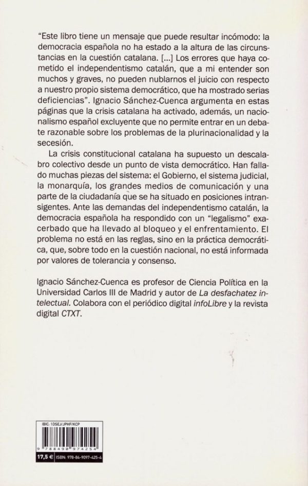 Confusión nacional. La democracia española ante la crisis catalana -46798