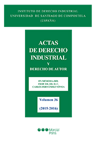 Actas de Derecho Industrial y Derecho de Autor, 36 Vol. 36 (2015-2016) En Memoria del Prof. Dr. Dr. H.C. Carlos Fernández Nóvoa-0