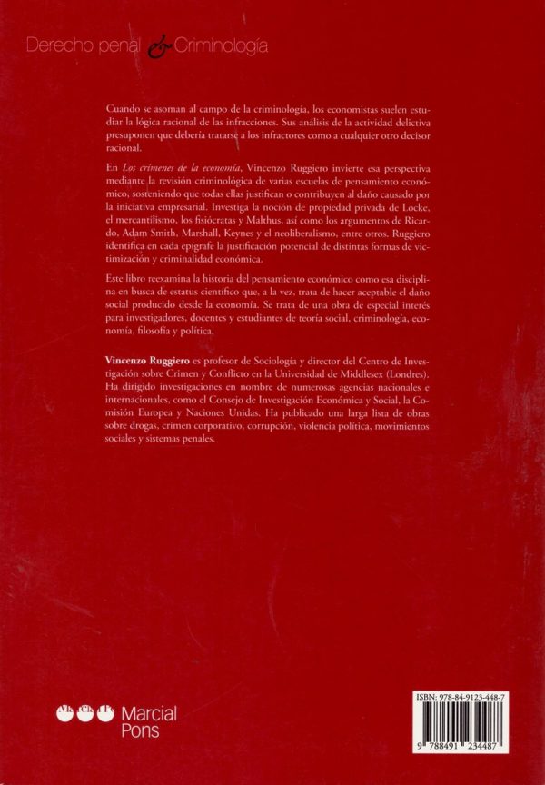 Crímenes de la Economía. Un Análisis Criminológico del Pensamiento Económico -30778