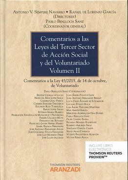 Comentarios a las Leyes del Tercer Sector de Acción Social y del Voluntariado, Vol. II -0
