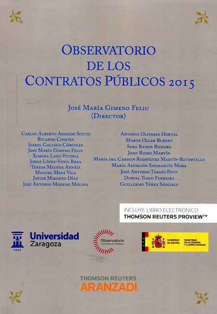 Observatorio de los Contratos Públicos 2015 -0