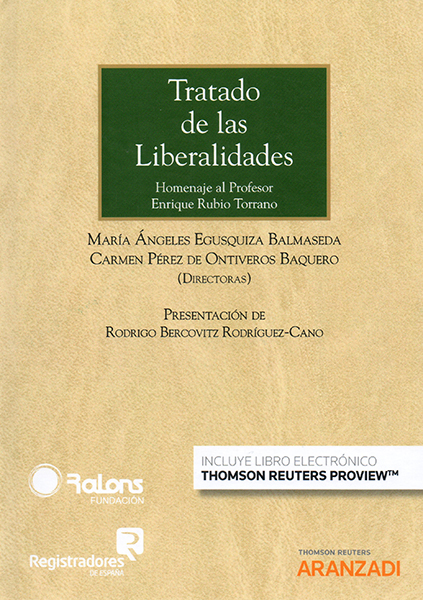 Tratado de las Liberalidades. Homenaje al Profesor Enrique Rubio Torrano-0
