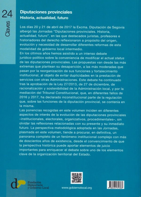 Diputaciones Provinciales: Historia, Actualidad, Futuro -24910