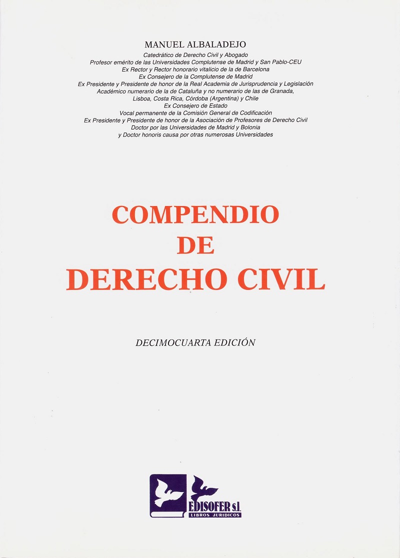 Compendio de Derecho Civil / 9788496261938