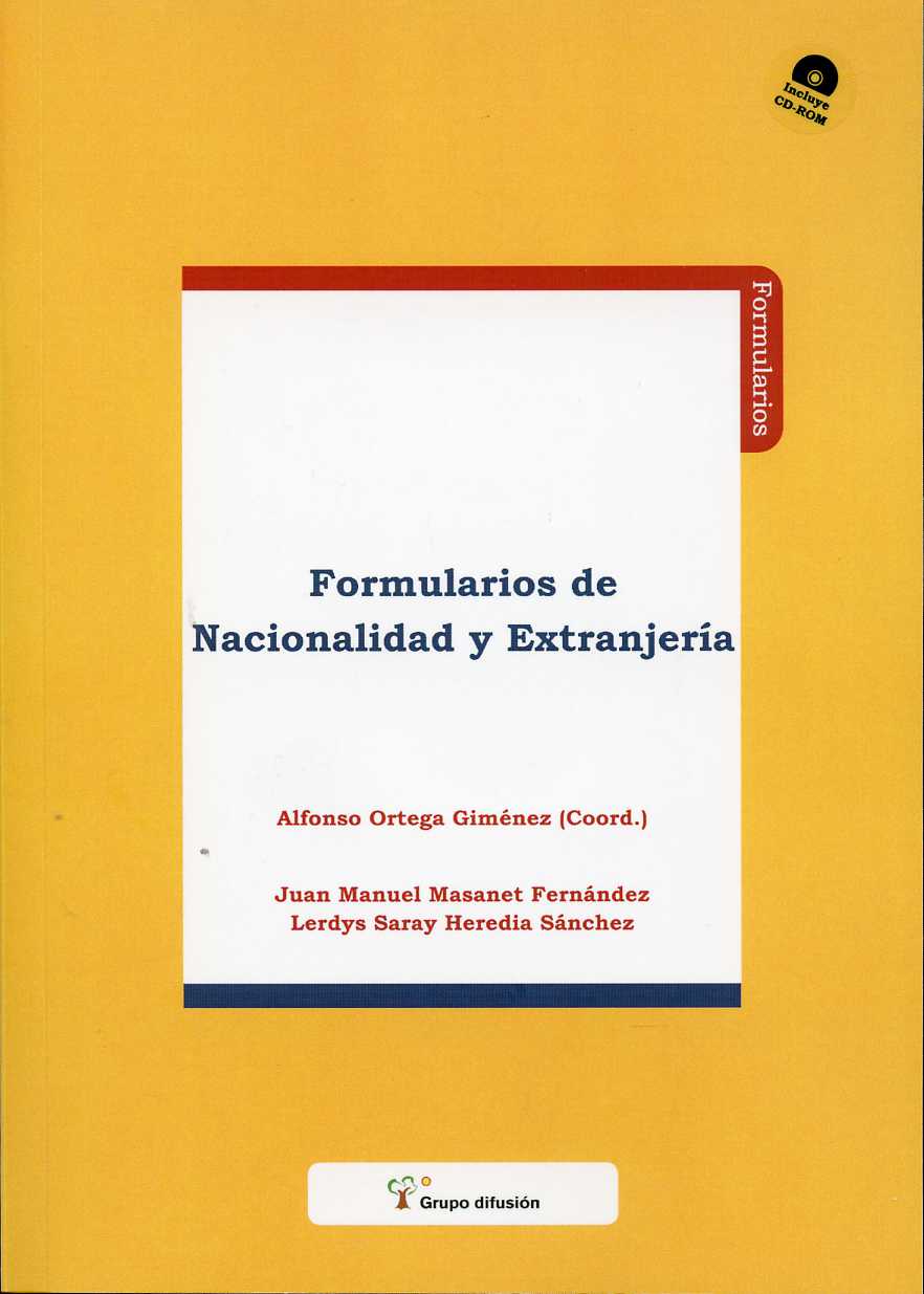 Formularios de Nacionalidad y Extranjería. CD-ROM. -0