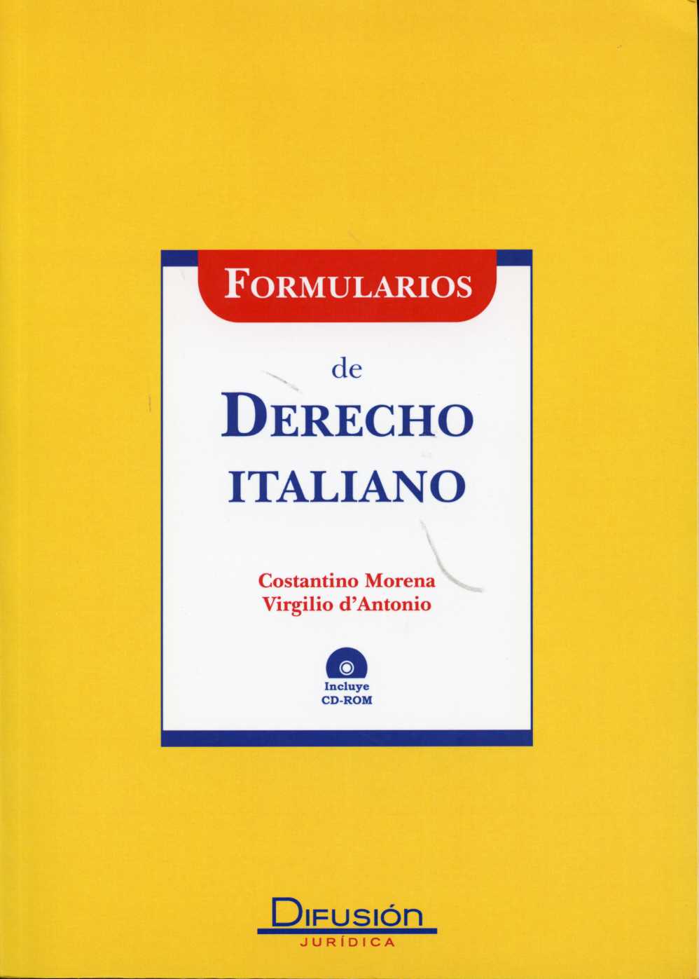 Formularios de Derecho Italiano / 9788496705852 / C. MORENA