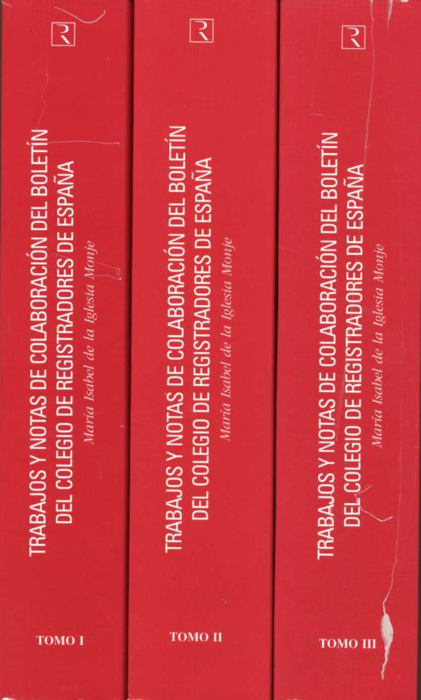 Trabajos y Notas de Colaboración del Boletin del Colegio de Registradores de España, 3 Tomos. (2002-2007)-0