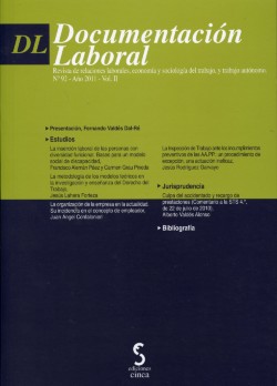 Documentación Laboral, 92. 2011 Vol. II Revista de Relaciones Laborales, Economía y Sociología del Trabajo, y Trabajo Autónomo-0