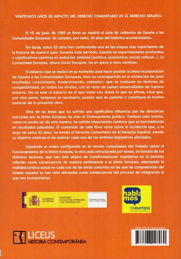Veinticinco Años de Impacto del Derecho comunitario en el Derecho español-31973