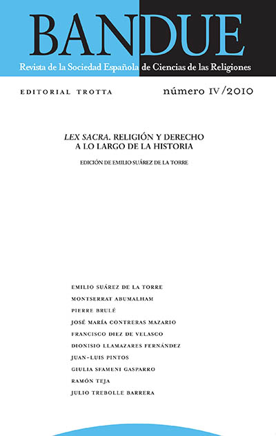Bandue (IV/2010) Lex Sacra. Religión y Derecho a lo Largo de la Historia-0