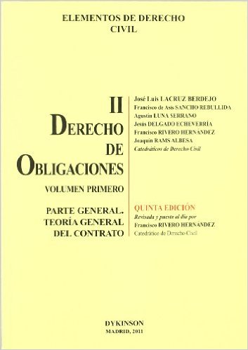 Elementos de Derecho Civil, 02/01 Derecho de Obligaciones. Parte General. Teoría General del Contrato-0