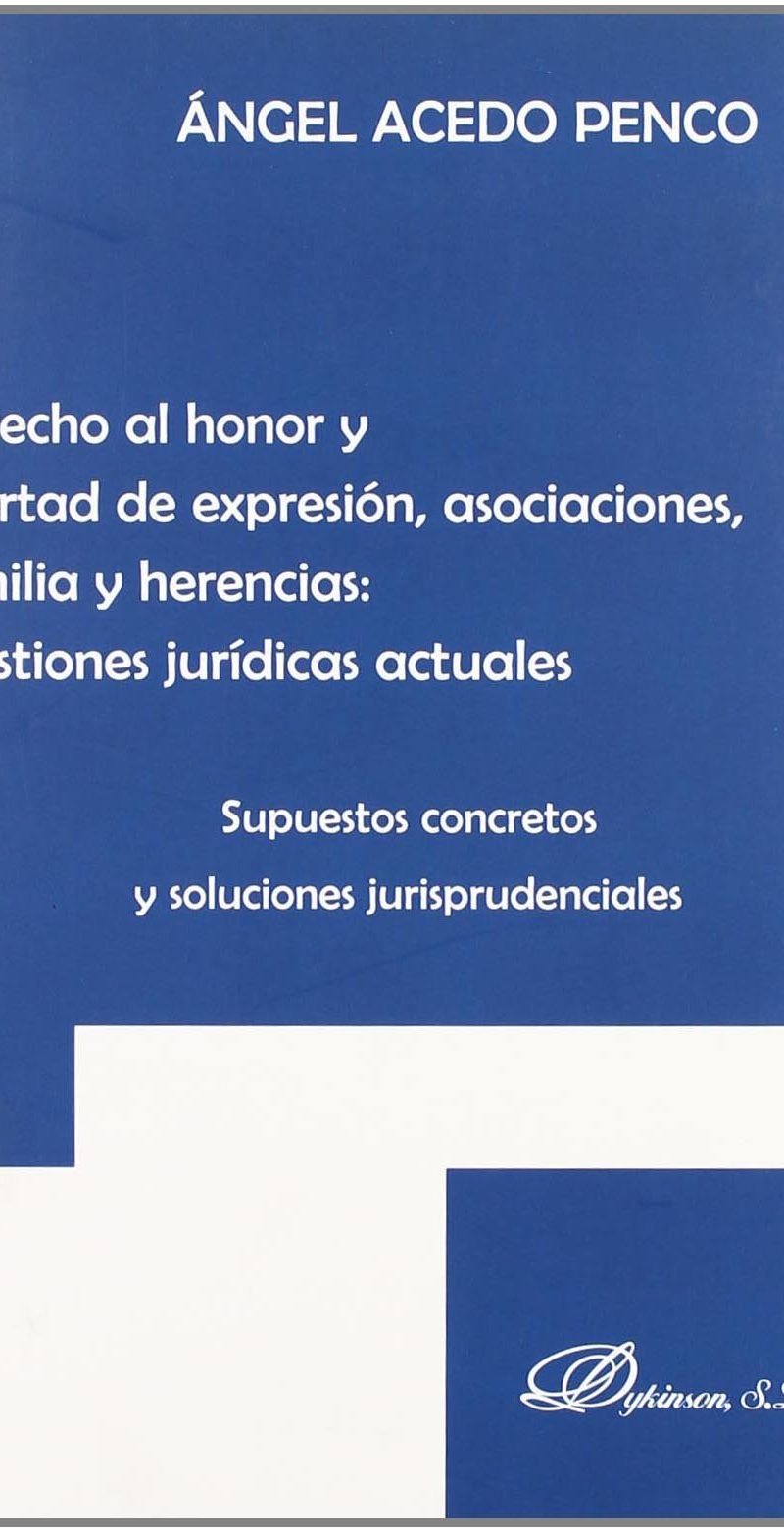 DERECHO AL HONOR Y LIBERTAD DE EXPRESIÓN-El estudio y la aproximación al Derecho civil, y al resto de las ramas del Ordenamiento jur¡dico, suele abordarse, con car cter general, en España, as¡ como en el resto de la Europa continental, con la tradicional sistemática seguida desde la poca de la codificación por los códigos y leyes elaborados desde entonces. El presente trabajo aborda la aproximaci¢n a un buen n£mero de instituciones de Derecho civil, generalmente rastreando alguno de los pronunciamientos jurisprudenciales más significativos que han resuelto el caso controvertido, otras mediante la exposición del supuesto de hecho y la consecuencia jur¡dica que el Ordenamiento legal tiene prevista, y también en ocasiones, acudiendo a los comentarios y críticas que el autor va dejando a travs de las páginas de la obra.
