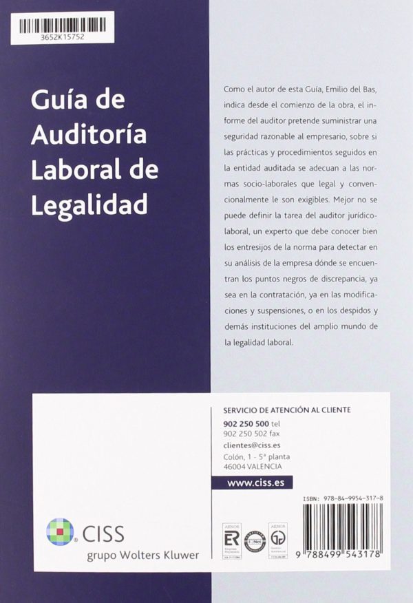 GUIA AUDITORIAL LABORAL LEGALIDAD. EDITORIAL CISS