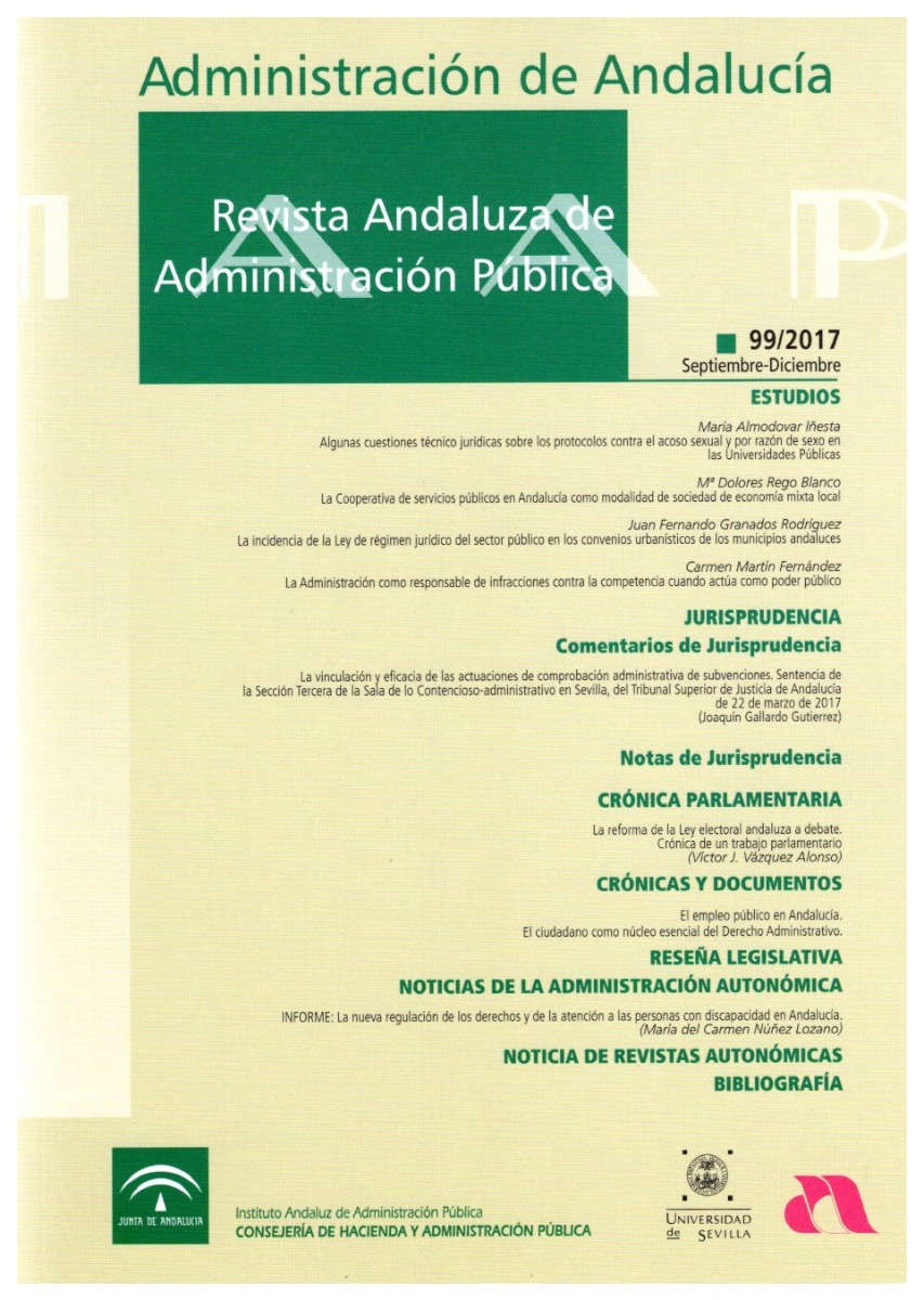 Administración de Andalucía: Revista Andaluza de Administración Pública 2018. Números 100, 101 y 102-0