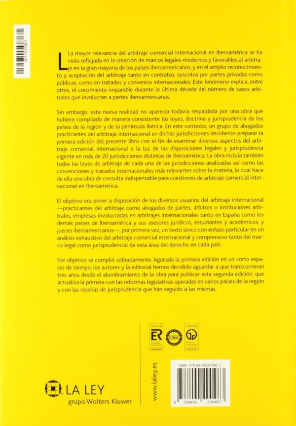 ARBITRAJE COMERCIAL INTERNACIONAL EN IBEROAMÉRICA. EDITORIAL LA LEY