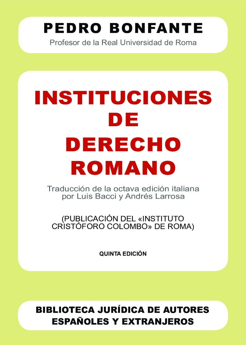 Instituciones de Derecho Romano -0