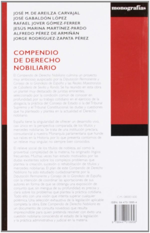 Compendio de Derecho Nobiliario. -28608