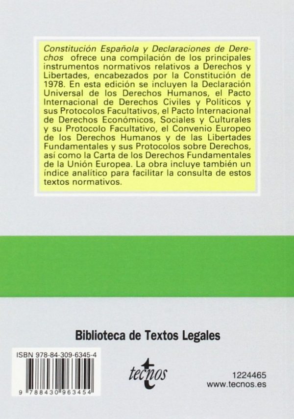 Constitución Española y Declaraciones de Derechos -43976