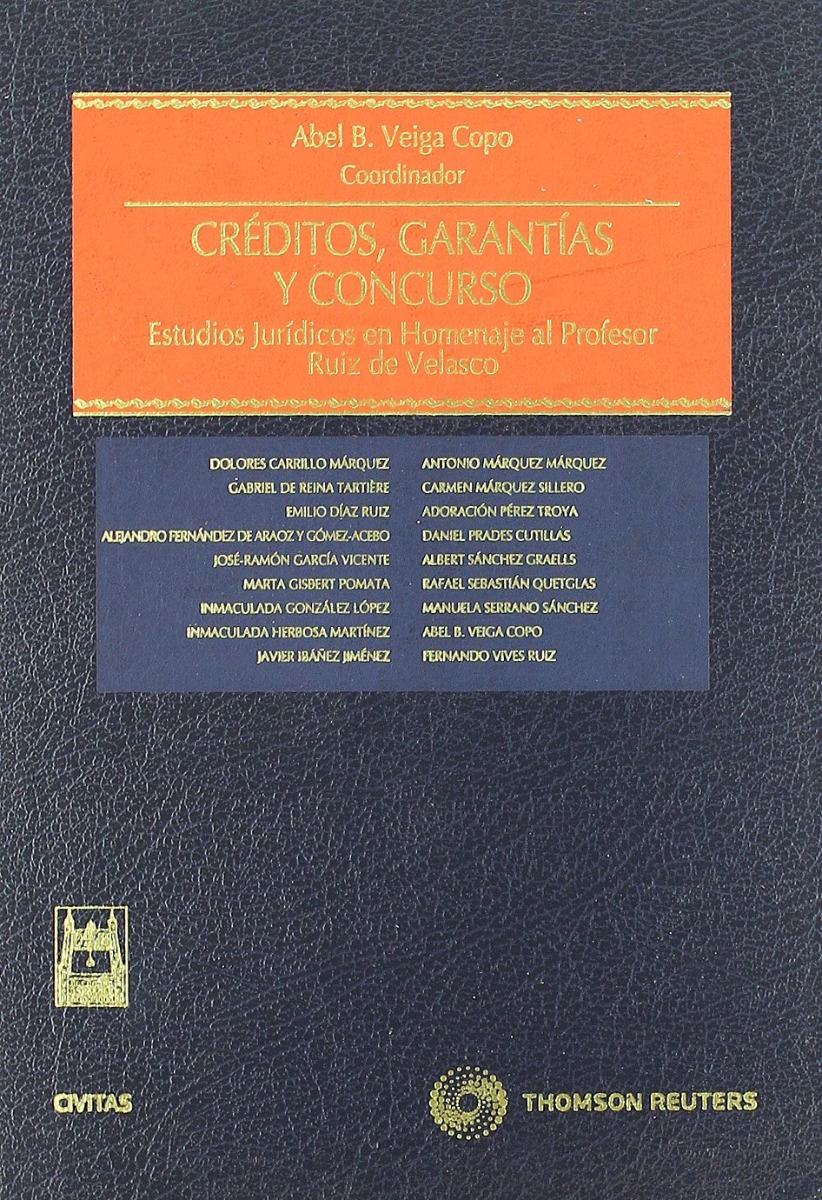 Créditos, Garantías y Concurso. Estudios Jurídicos en Homenaje al Profesor Ruiz de Velasco-0