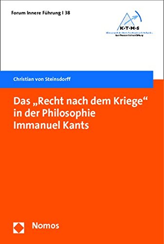 Das Recht Nach dem Kriege in der Philosophie Immanuel Kants-0