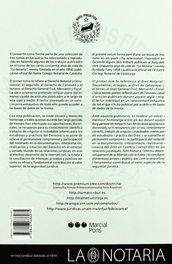 150 Años de la Notaría (1858-2008). 3 Vols. Homenaje a la Revista La Notaría-58497