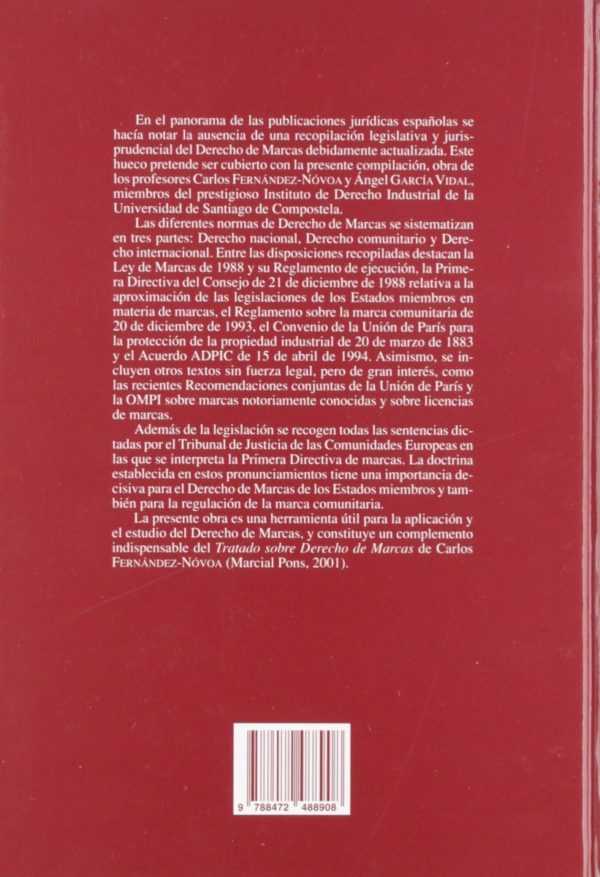 Derecho de Marcas. Actualización. Legislación, Jurisprudencia Comunitaria.-54266