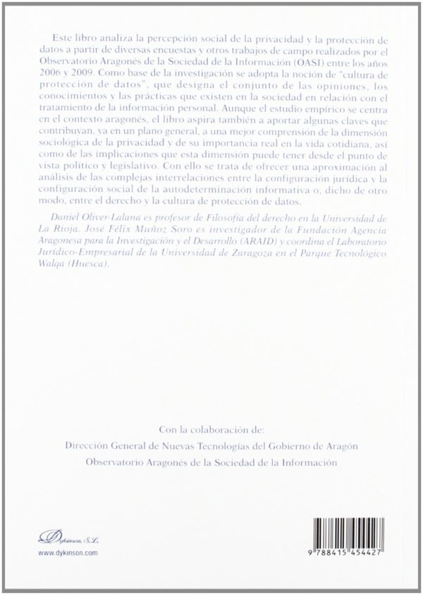 Derecho y Cultura de Protección de Datos. Un Estudio sobre la Privacidad en Aragón-46238