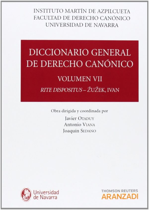 Diccionario General de Derecho Canónico 7 Tomos -49595