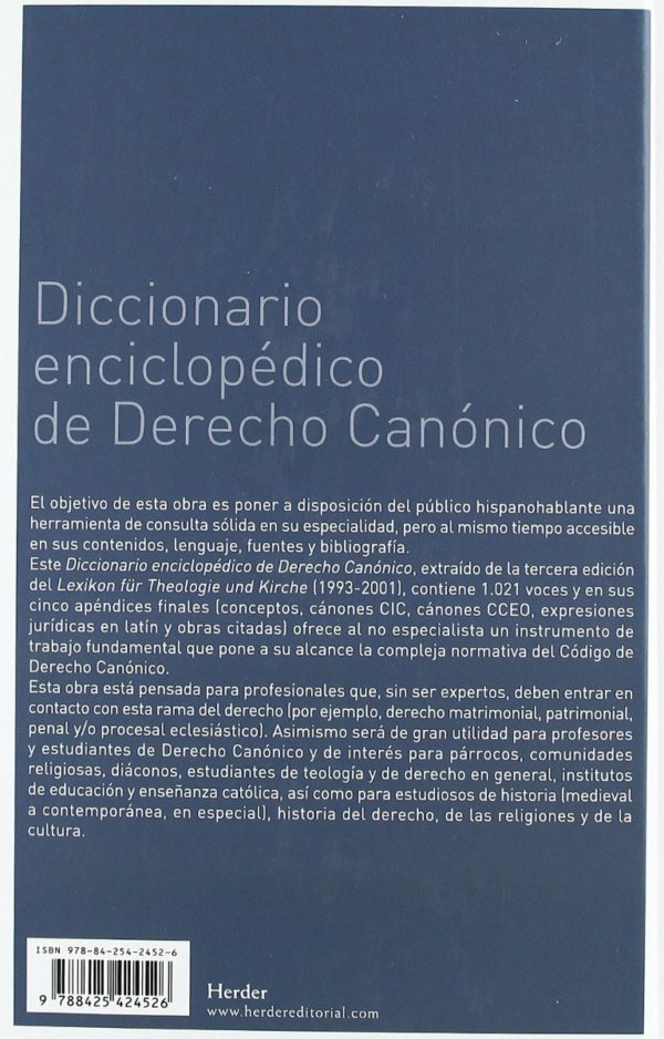 Diccionario Enciclopédico de Derecho Canónico -49606