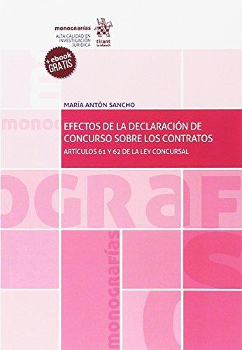 Efectos de la Declaración de Concurso sobre los Contratos Artículos 61 y 62 de la ley Concursal-0