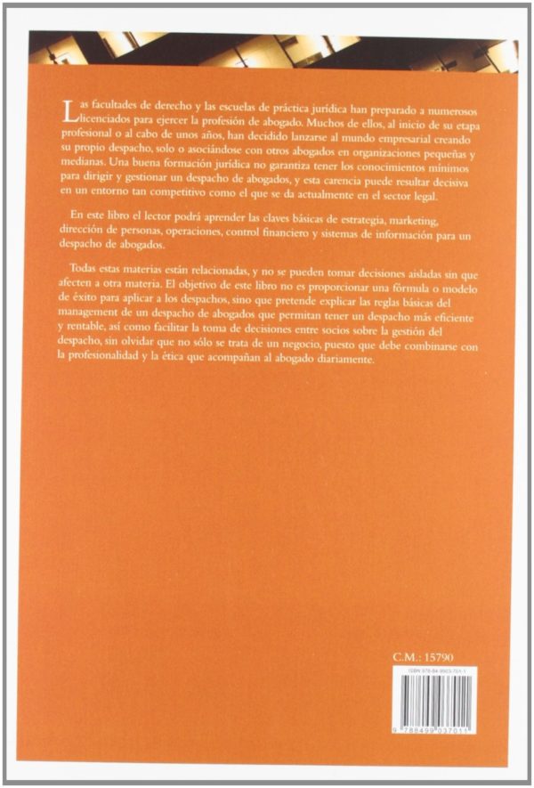 Eficiencia y Rentabilidad de un Despacho de Abogados Firmas Pequeñas y Medianas en un Entorno más Competitivo.-54496