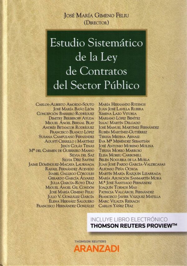 Estudio Sistemático de la Ley de Contratos del Sector Público -0