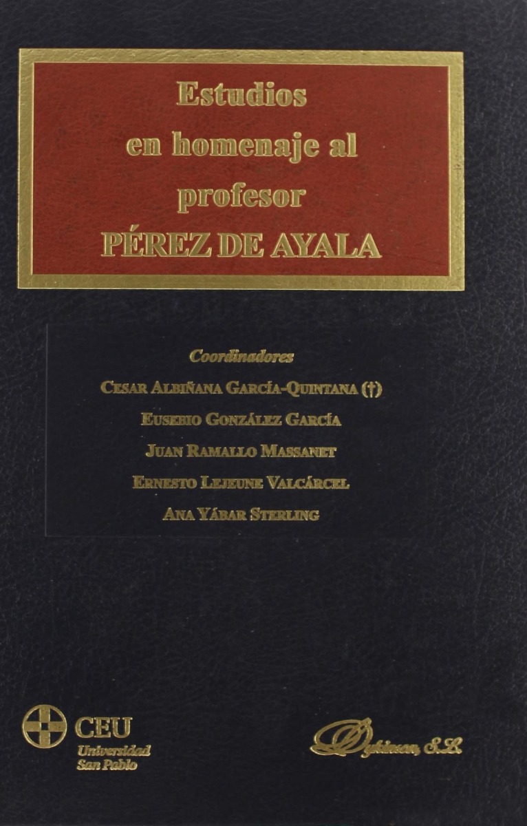 Estudios en Homenaje al Profesor PEREZ DE AYALA. -0