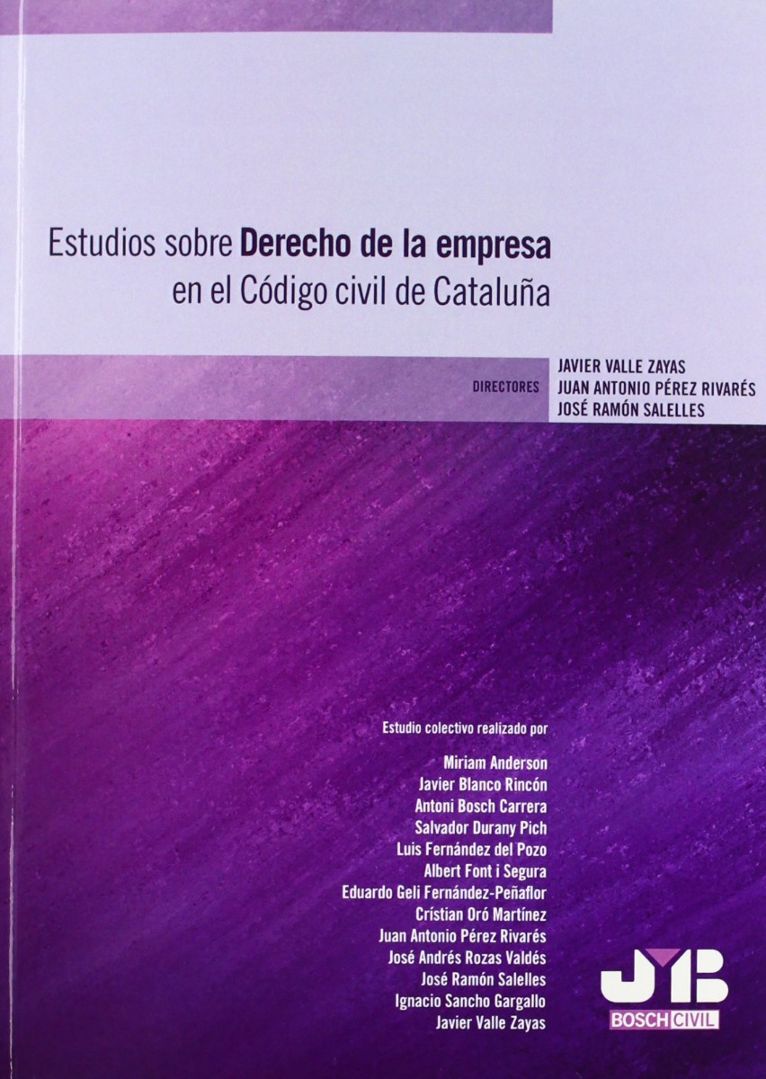 Estudios sobre Derecho de la Empresa en el Código Civil de Cataluña-0