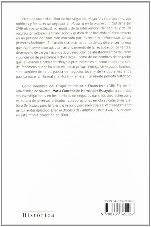 Negocio y servicio: Finanzas públicas y hombres de negocios en Navarra en la primera mitad del siglo XVIII-47048