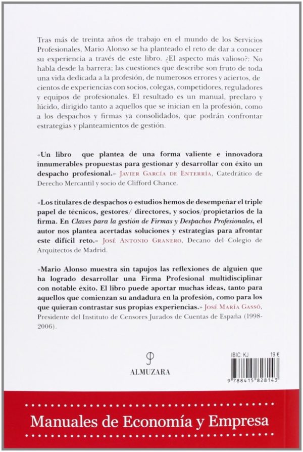 Claves para la Gestión de Firmas y Despachos Profesionales. Gestión, Organización y Estrategia de las Firmas de Servicios Profesionales-54504