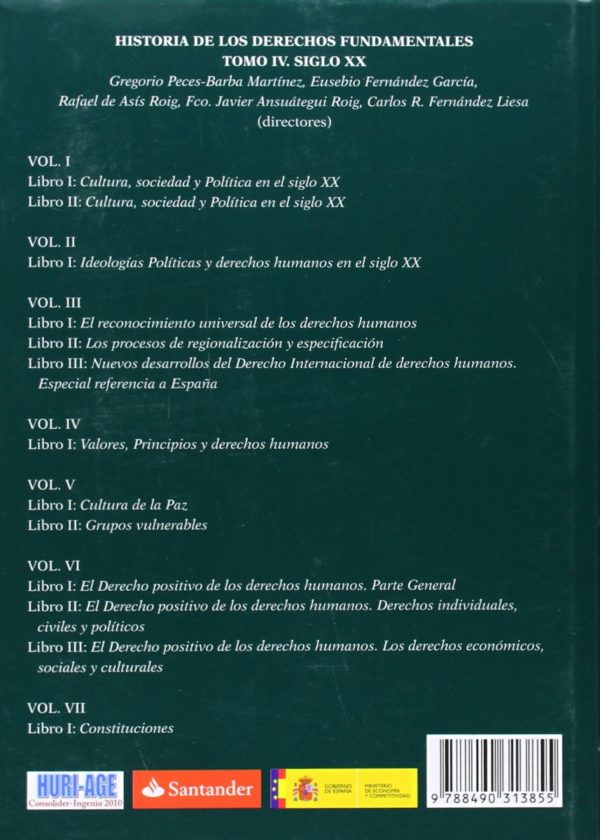 Historia de los Derechos Fundamentales. Tomo IV. Siglo XX. Volumen V. Cultura de la paz y grupos vulnerables. Libro I. Cultura de la Paz-45733