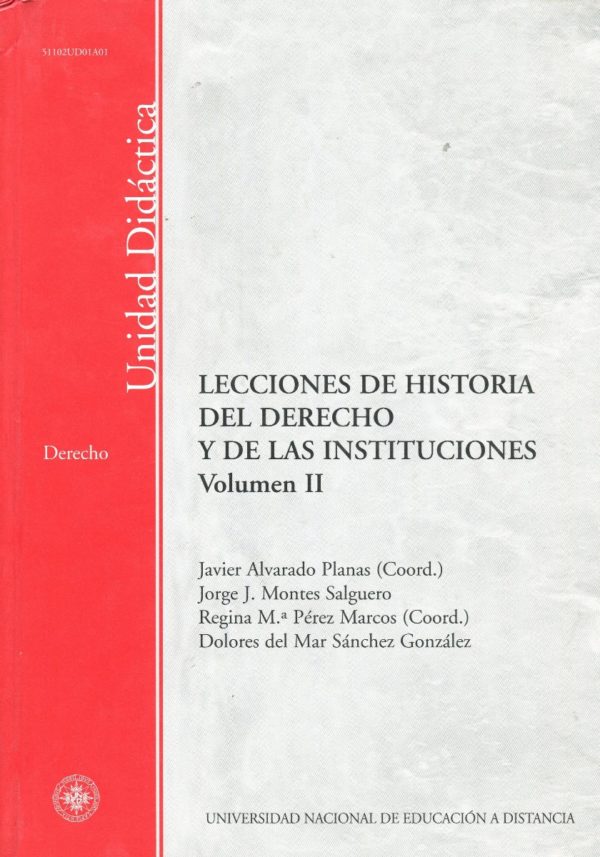Lecciones de Historia del Derecho y de Instituciones. 2 Volúmenes-36929