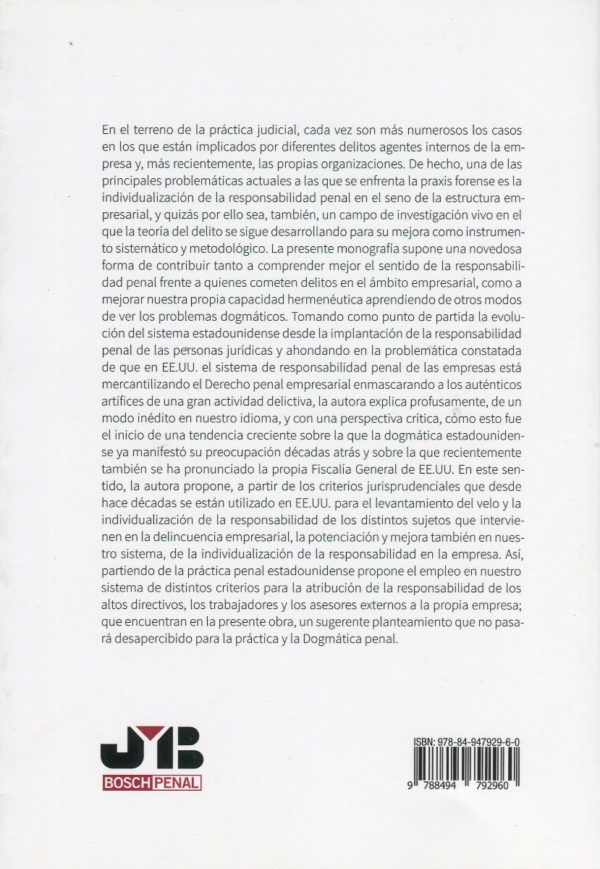 Individualización de la Responsabilidad Penal por la Actividad Empresarial en EEUU ¿Un Modelo para el Derecho Penal Español?-59174