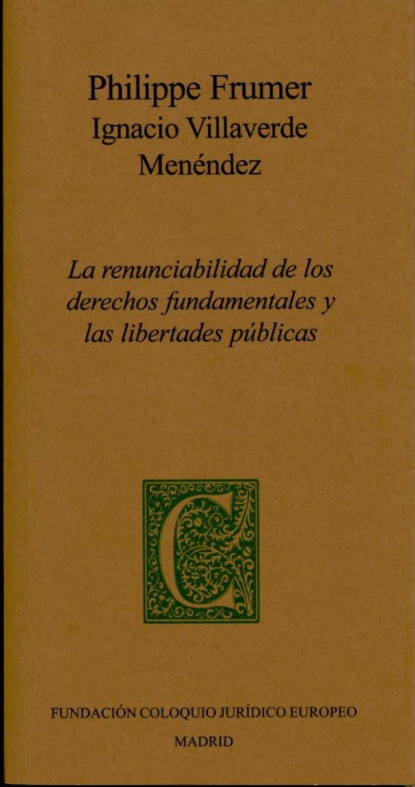 Renunciabilidad de los Derechos Fundamentales y Libertades Públicas-0