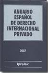 Anuario Español de Derecho Internacional Privado 2007 Tomo VII-0