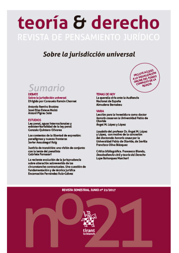 Teoría & Derecho. Revista de Pensamiento Jurídico 21/2017 -0