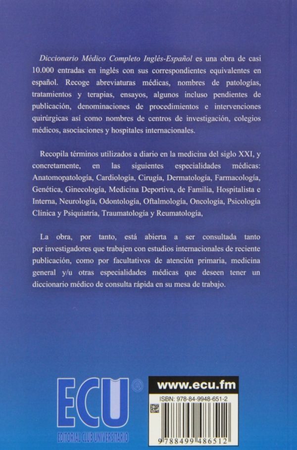 Diccionario Médico Completo. Inglés-Español -30059
