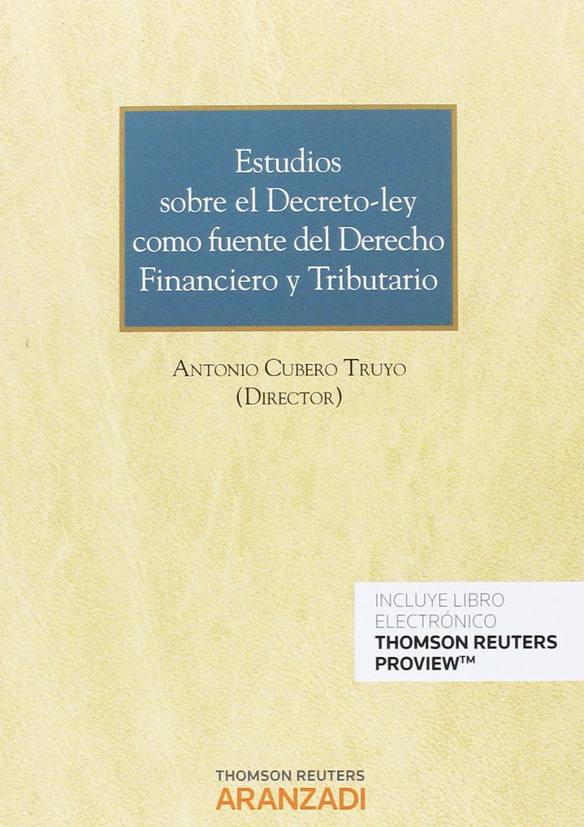 Estudios sobre el Decreto-Ley como Fuente del Derecho. Financiero y Tributario-0