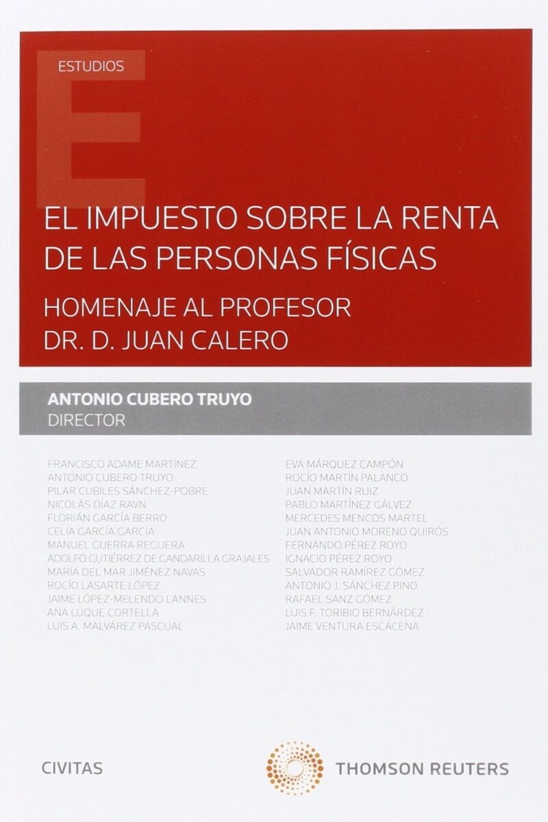 Impuesto sobre la Renta de las Personas Físicas Homenaje al Profesor Dr. Juan Calero-0